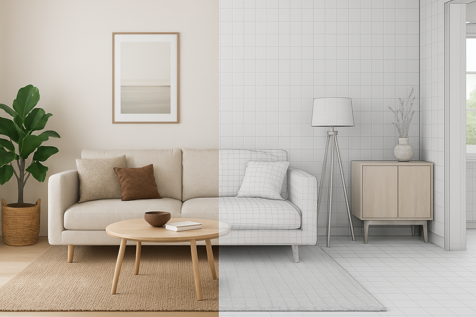 Virtuelles Home-Staging Beispiel
